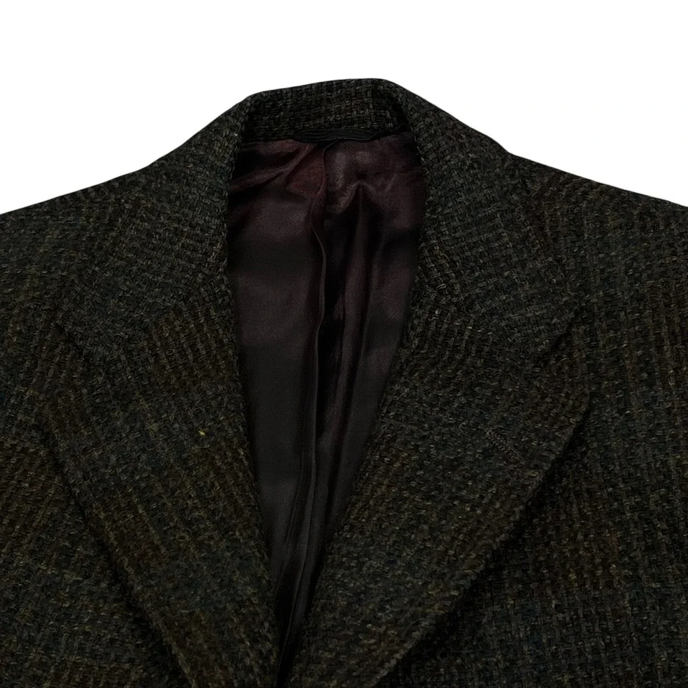 1950s Palm Beach Blazer Mens 39 Regular Brown Plaid Tweed Arnold Constable